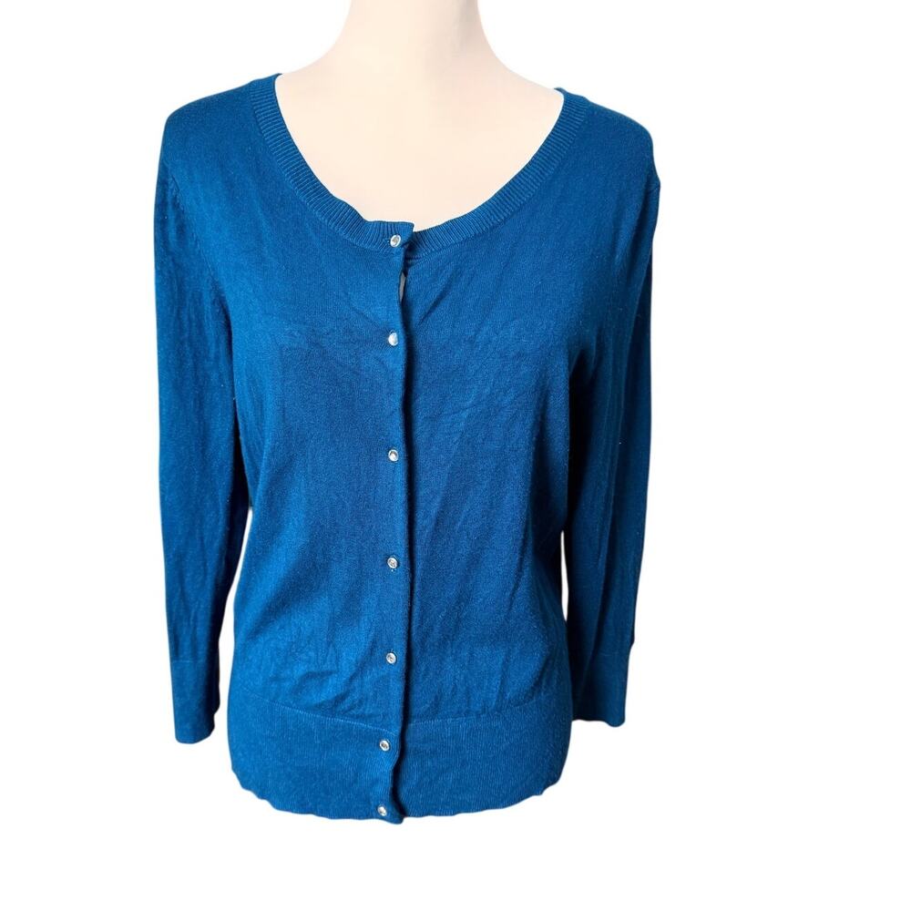 Express Design Studio Blue Cardigan Large